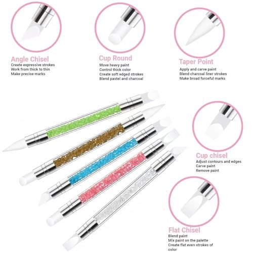 10Pcs Double-Ended Nail Art Tool Set – Professional Gel Nail Brush & Style 2