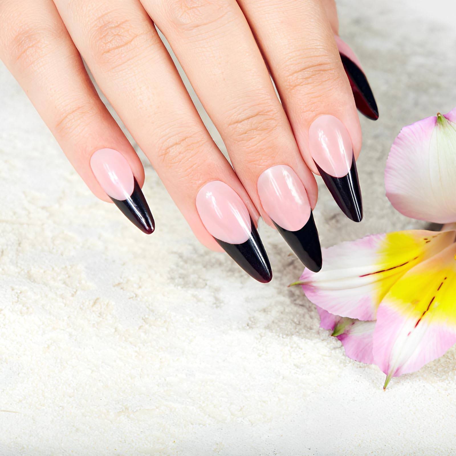 Vnjaoi 60 PCS Silicone French Manicure Stickers for Nail Mold,Dual Nail Forms…