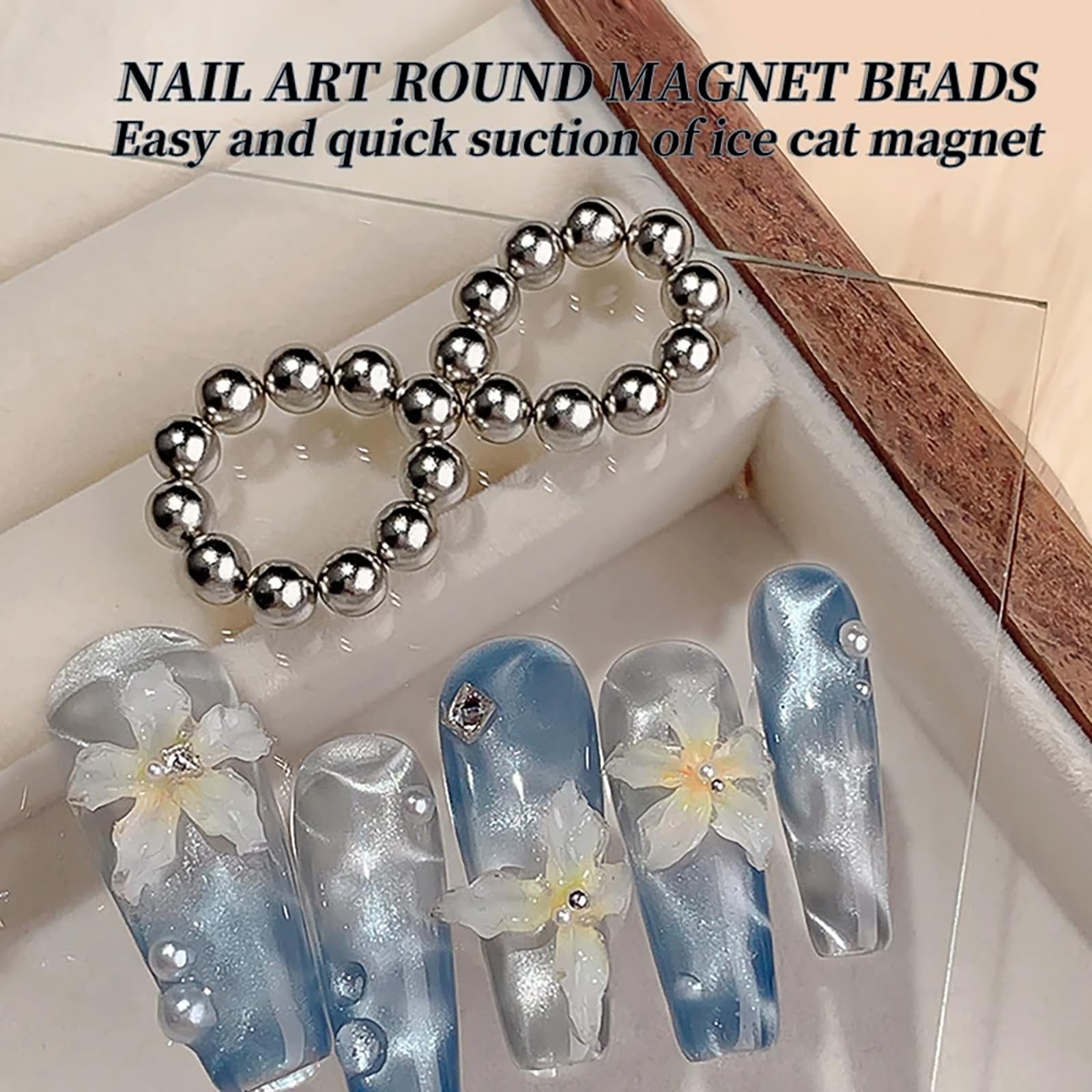 20Pcs/Set Cat Eye Nail Magnet Tools round Magnetic Bead Cat Eye Gel Nail Polish