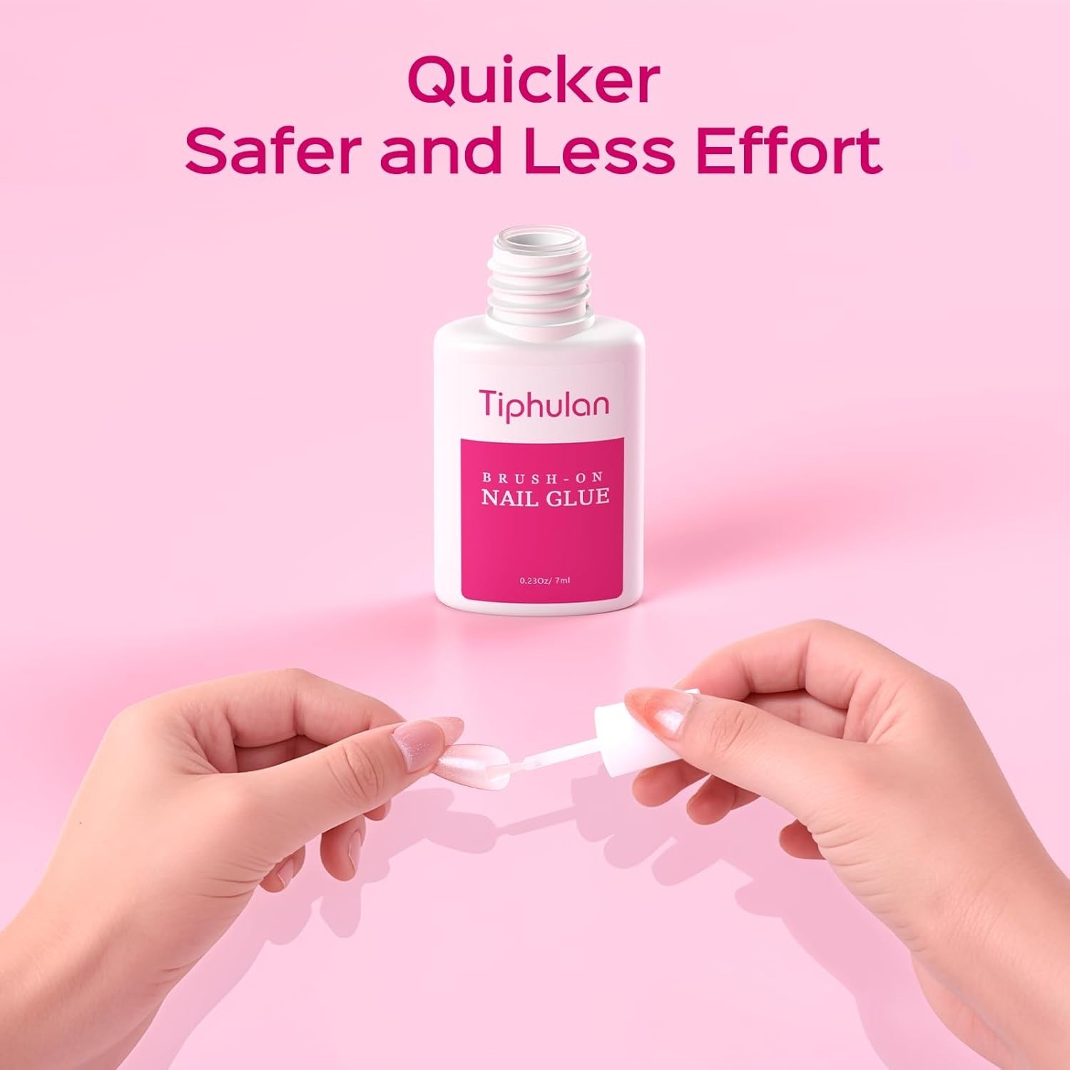 Professional Nail Glue – 7ml Fast-Drying Brush-On Adhesive for Perfect Nails
