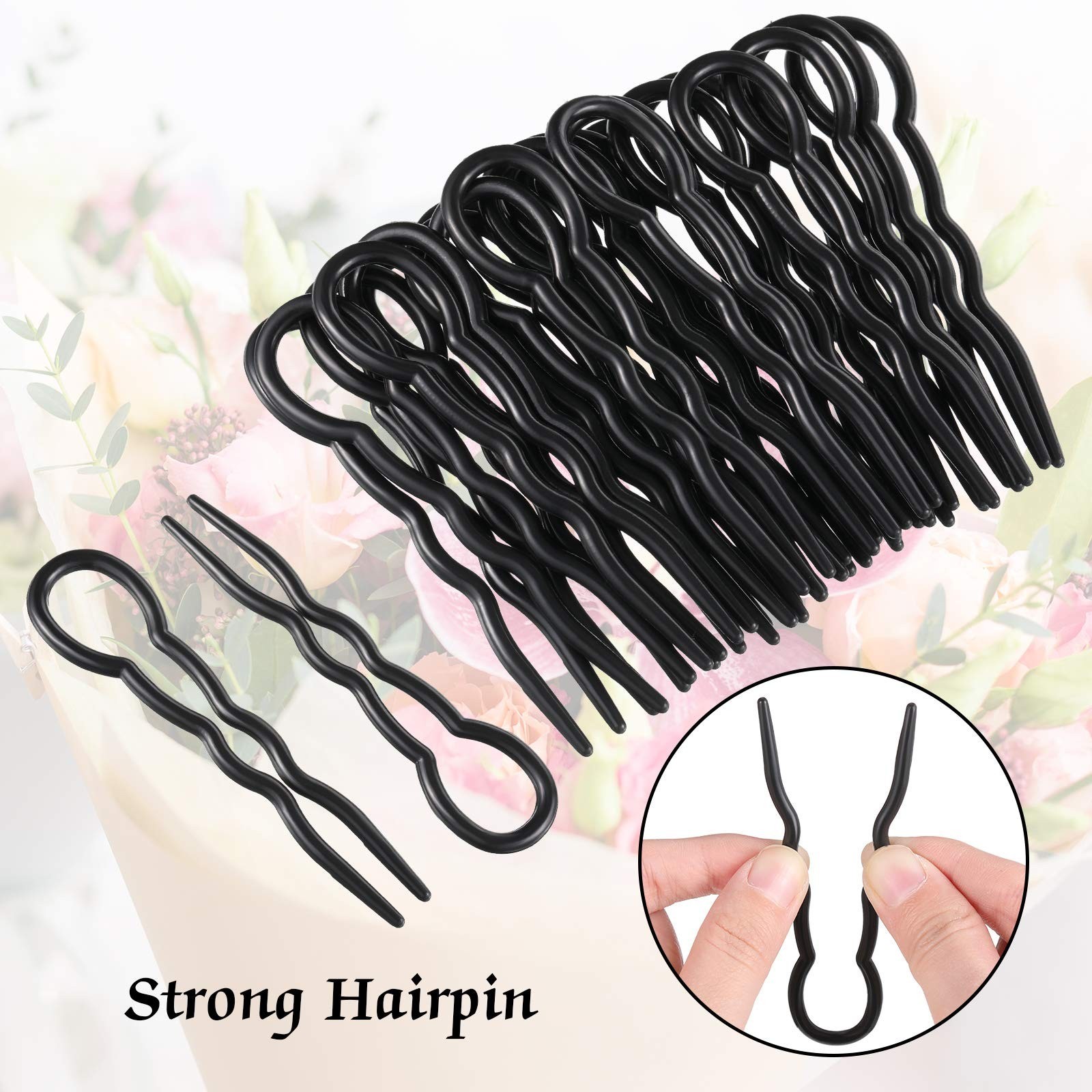Chuangdi 24 Piece Plastic Hair Bobby Pins U Shaped Grip Pins Fast Spiral Clip…