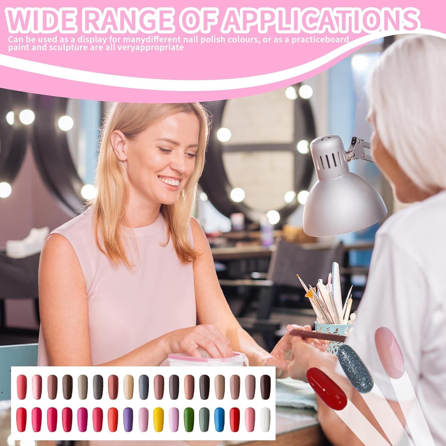 200 Nail Swatches With Number Stickers For Nail Polish Color Display