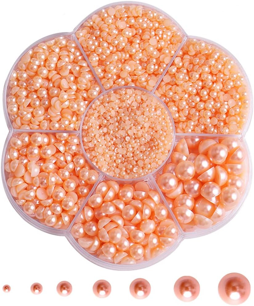 5700 Pcs Half Flatback Pearls Gems for Crafts,[Nail] [Pearl]S for [Nail]S Art fo