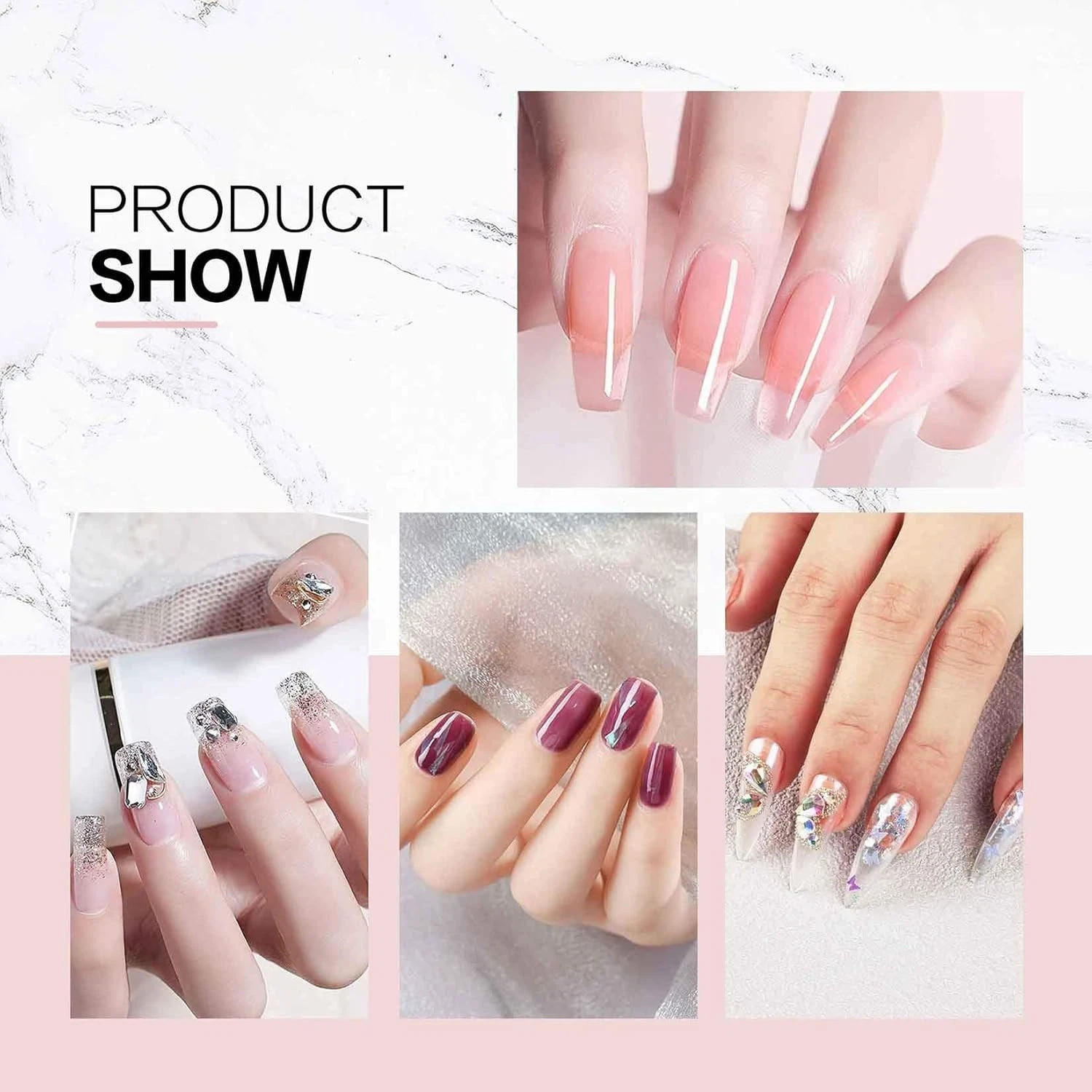 Morovan Acrylic Nail Kit with Everything – 24 Colors Glitter Acrylic + FREE GIFT