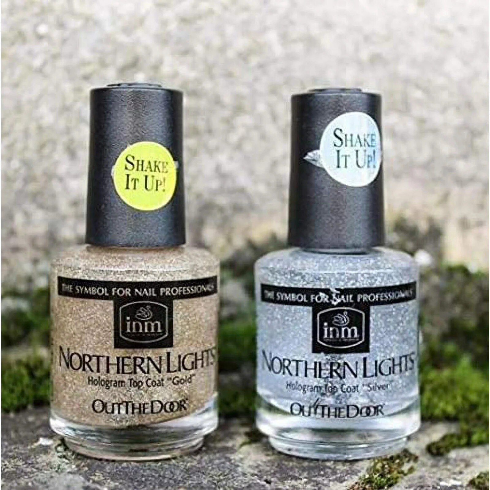 INM Northern Lights Hologram Top Coat DUO – Silver Gold Duo set
