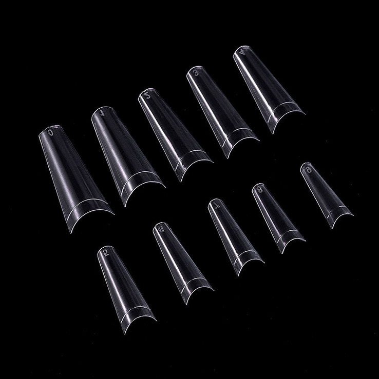 500/1000Pcs Acrylic Nail Manicure Decor Half Cover C Curve Nail Art False Tips