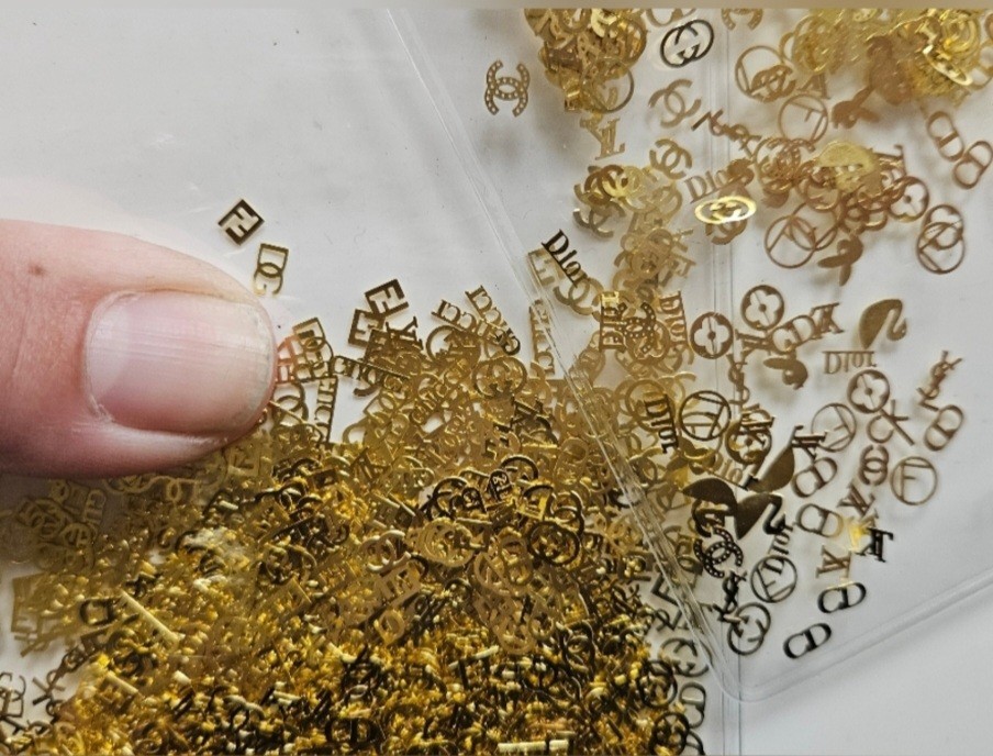 NWT NAIL ART DESIGN GOLD METAL NAIL FINDINGS: ULTIMATE MIX N°3!