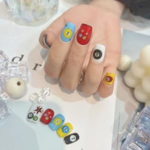 SIMAYKUWA 3D Nail Stickers for Pool & Dice Design – Cartoon 1 Snooker