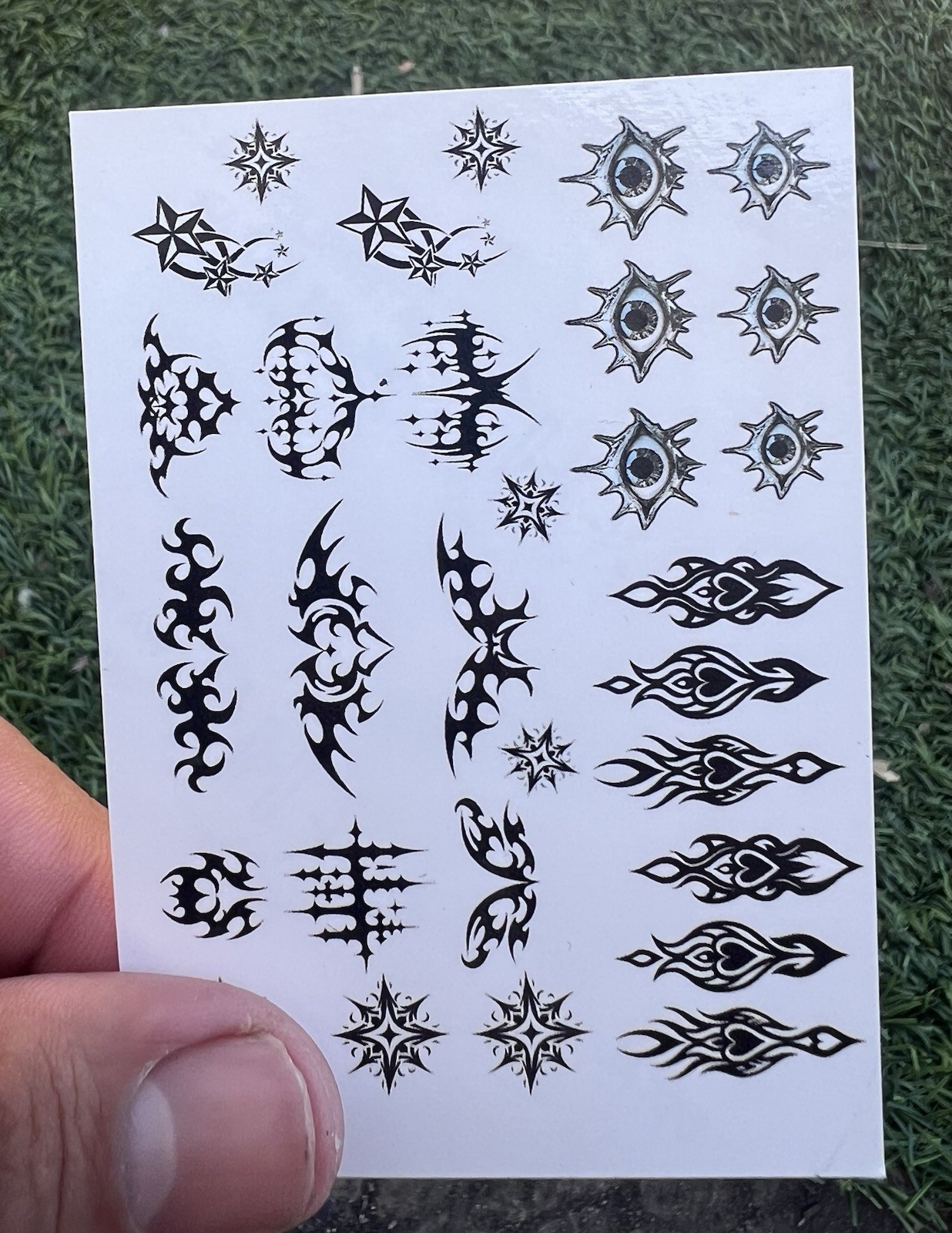 Y2K Nail Decals Evil Eye Nail Art Retro Nail Decals Water Slide Nail Decals