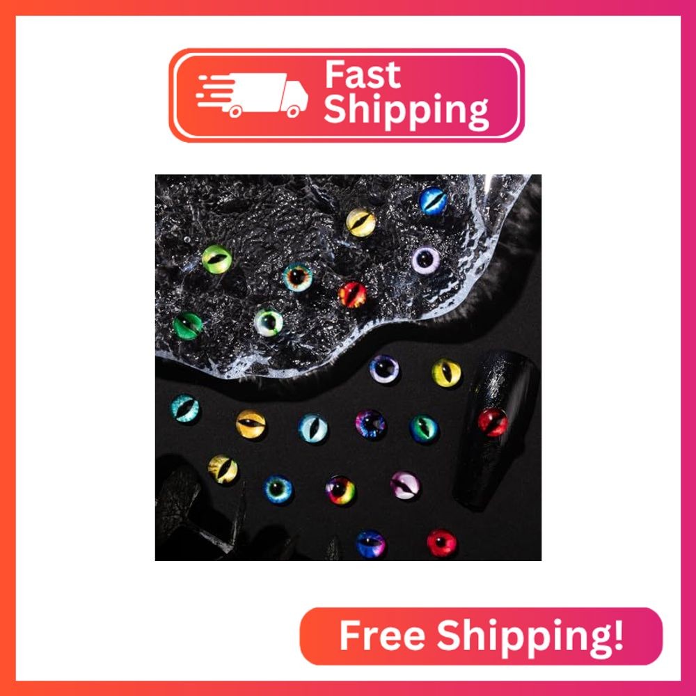 150Pcs Eye Nail Charms, Eyeball Charms for Nails, Dragon Eye Nail Charms, Animal
