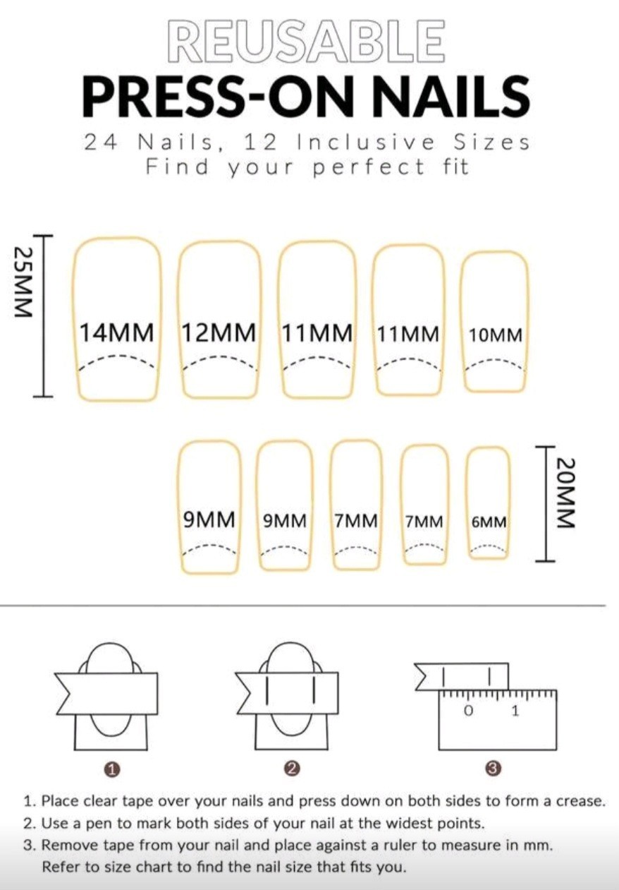 Press-On Nails Purple French Styled Ombre Medium/Long Coffin Shaped