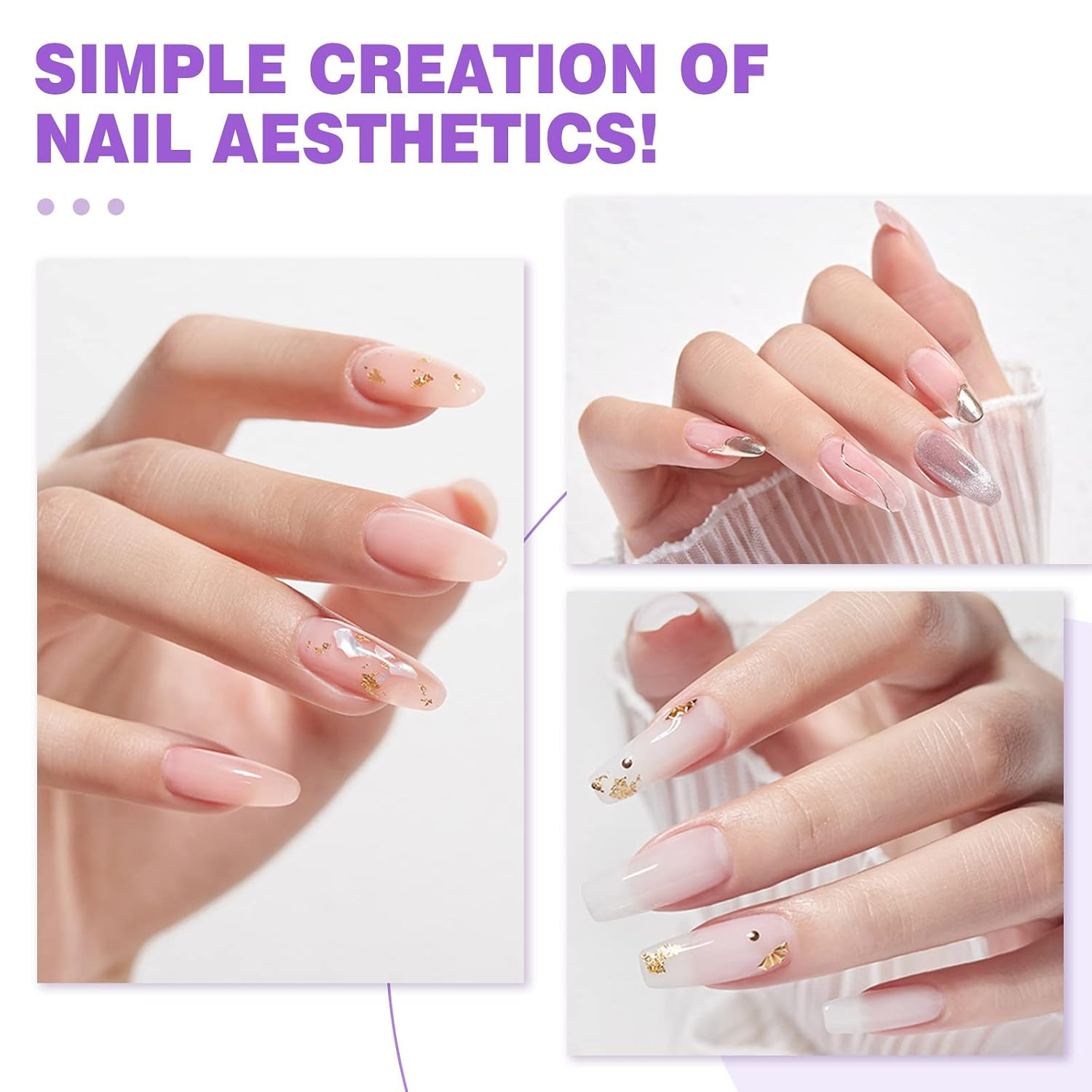 Gel Nail Glue Kit with UV Lamp for Nail Tips and Press Ons, 15 Ml | 60-Second Fl