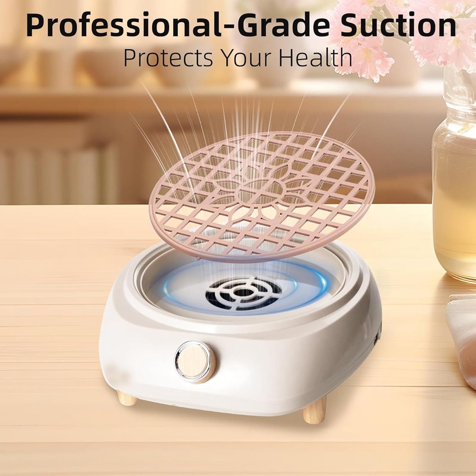 Nail Dust Collector 5000 RPM Quiet Nail Vacuum Duster Suction Collector With 1