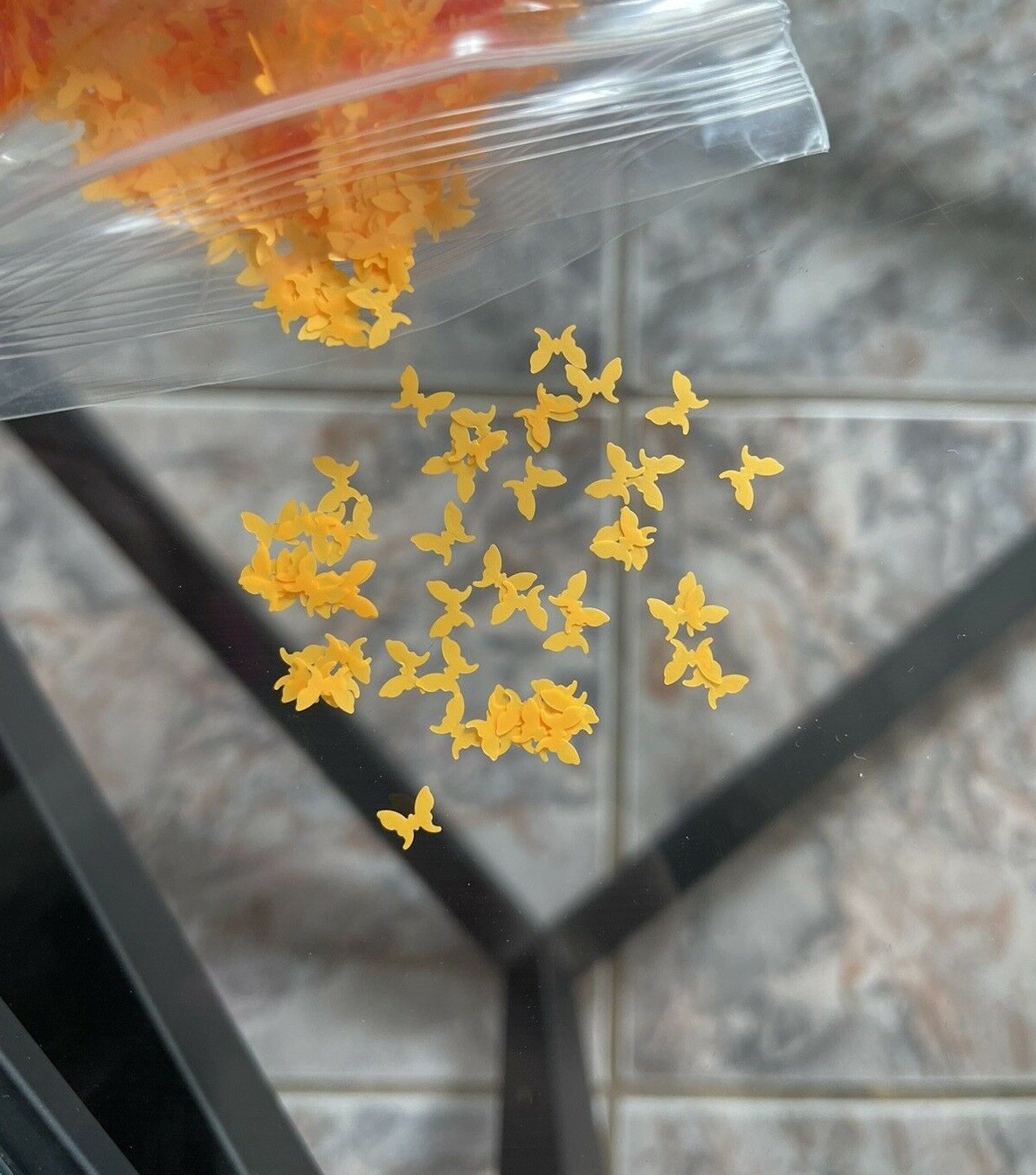 Butterfly 2 Orange Nail Glitter | 1 TSP | Gel Nail Art & Acrylic