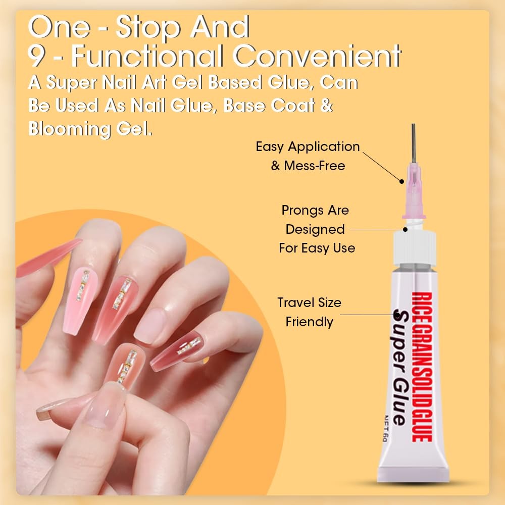 Nail Glue 12ML for Press On Nails – Quick Dry, Long Lasting, Non-Toxic