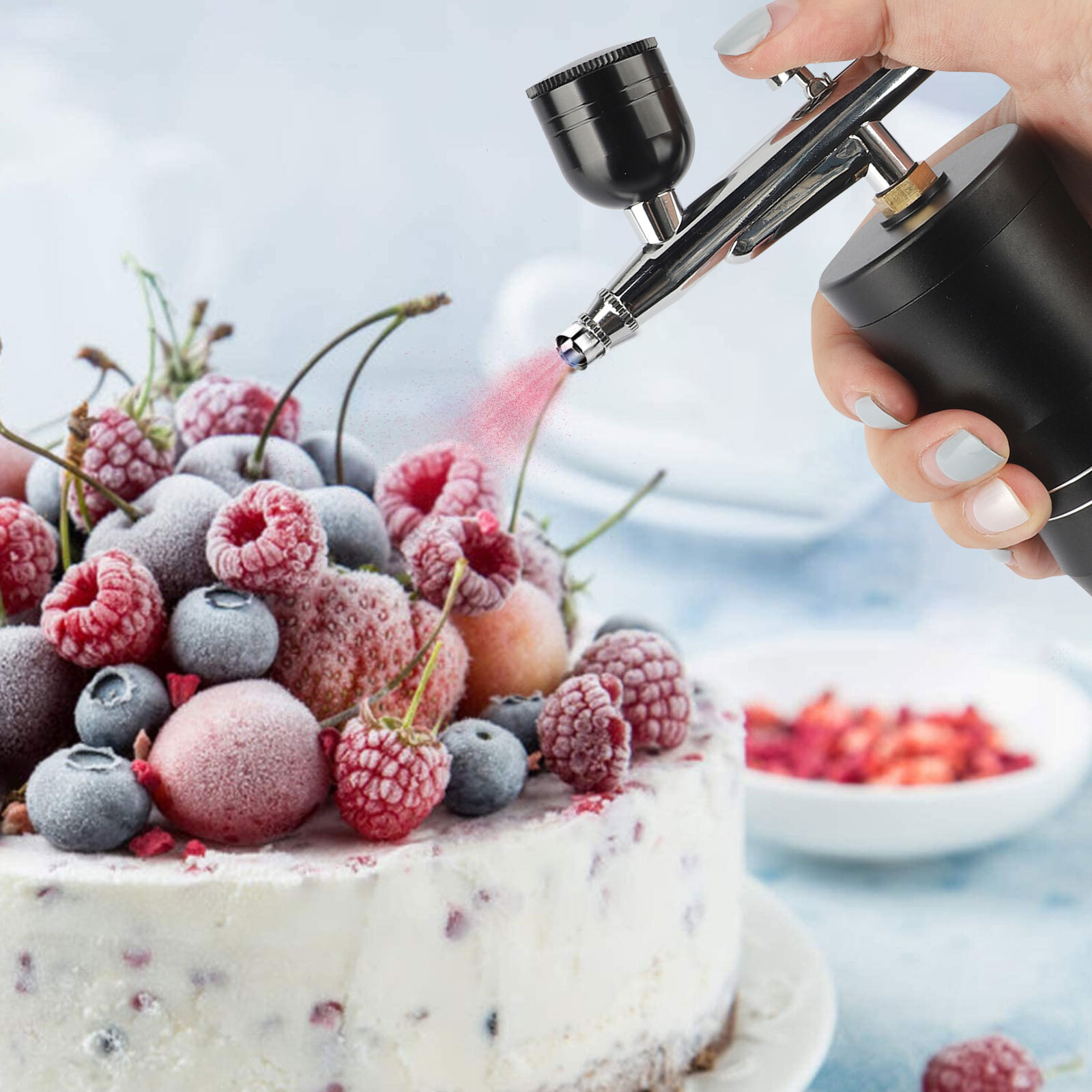 Portable Air Compressor Kit Airbrush Paint Spray Gun Nail Art Tattoo Airbrush