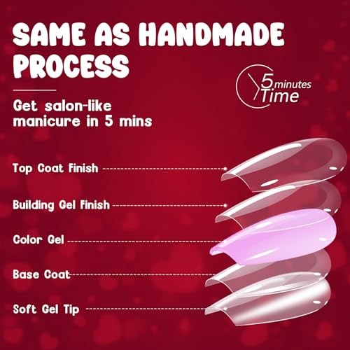 Bt Art Box Press On Nails – 160 PCS Soft Gel Fake Nails Kit for Manicure