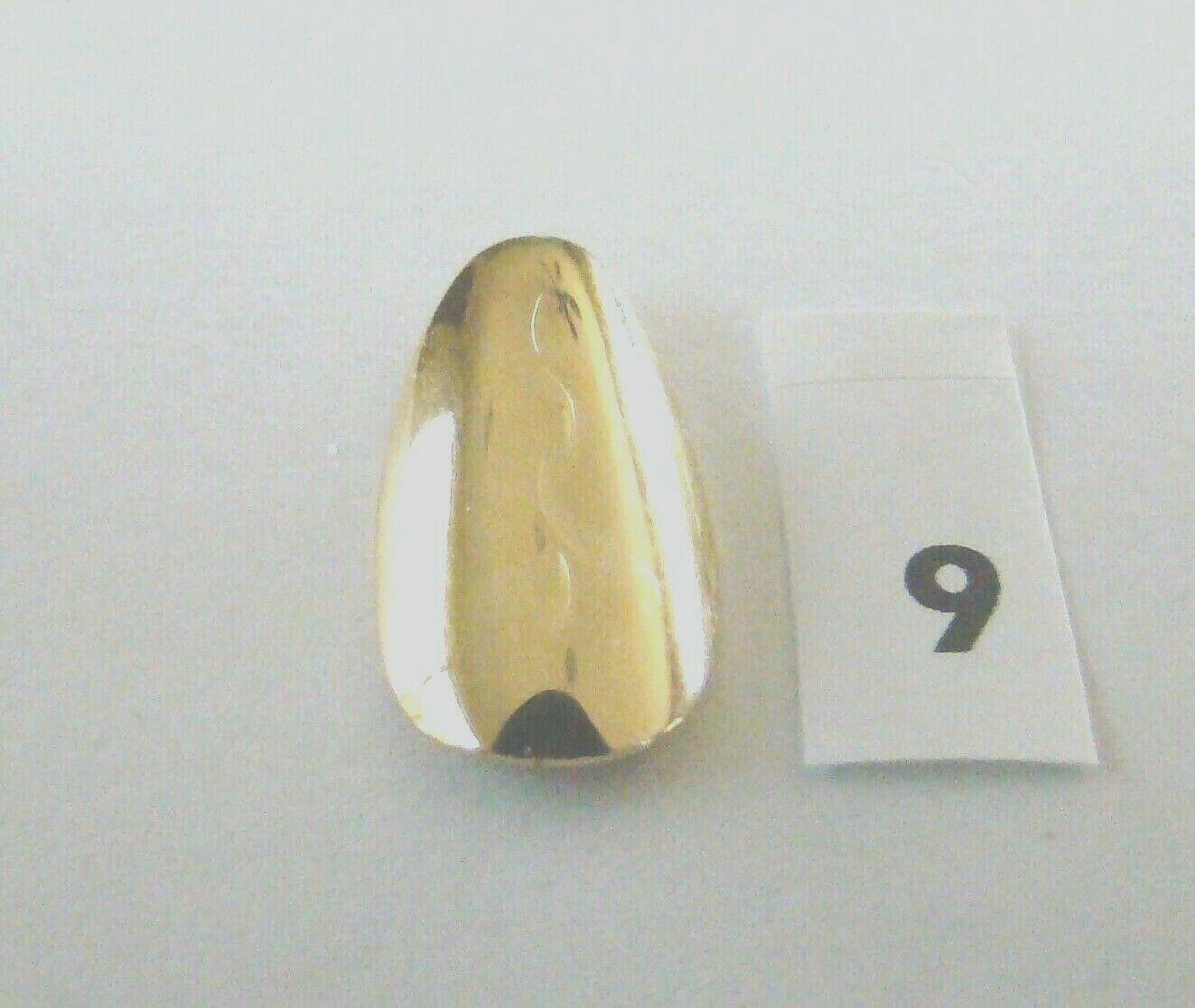 $10 FANCY ENGRAVED LIFETIME 14 KT GOLD PLATED LARGE REUSABLE FIRM FINGERNAIL