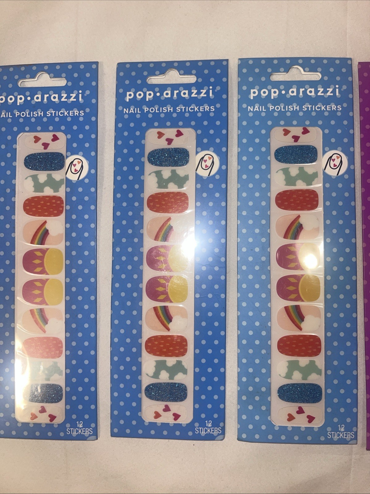 Lot of (5) POP ARAZZI Nail Polish 12 Pack Stickers (New)