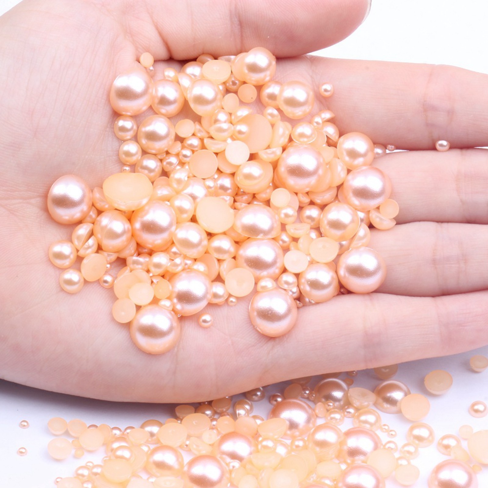 10,000 pcs Acrylic Tiny Half Pearl Flatback Round Bead 1.5mm -4mm Nail Art Tips
