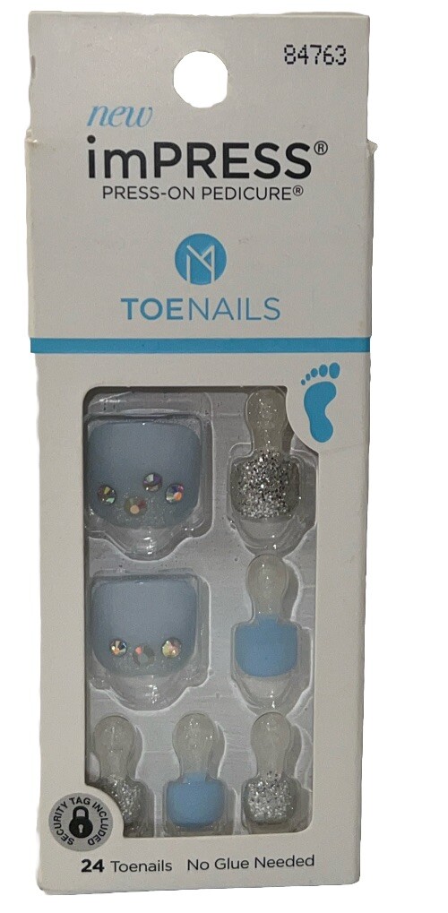 Kiss Impress Press On Pedicure Toenails #84763 Miami Heat (New/Sealed/See Photos
