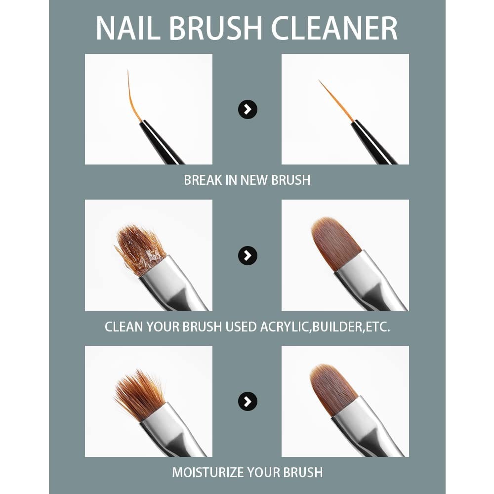 Nail Brush Cleaner Gel Set Fast Cleaning Nail Brush Cleaner Easy To Use For S…