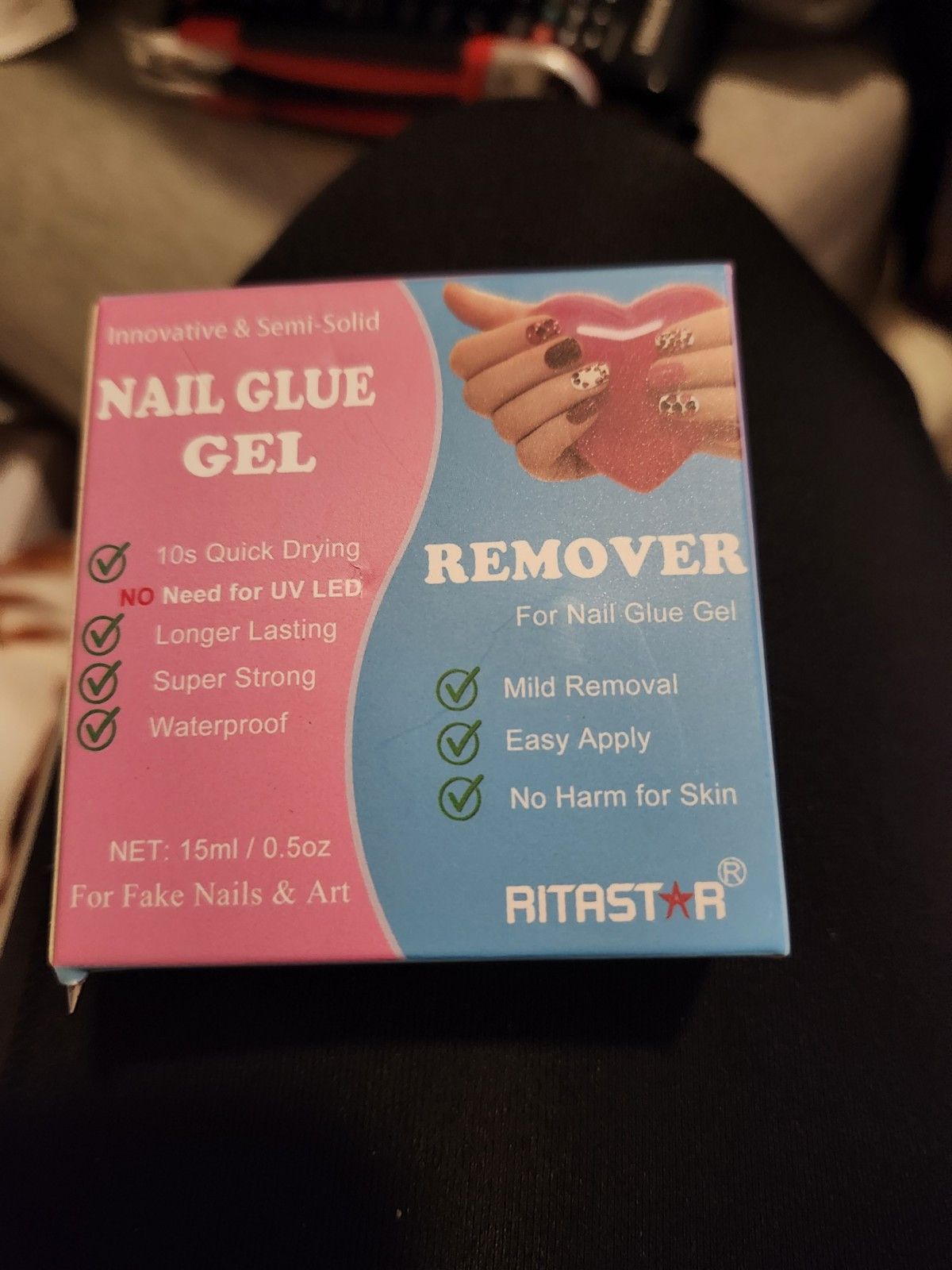 Nail Glue with Glue Remover Kit, Super Strong Nail Glue 7ML for Acrylic Nails…
