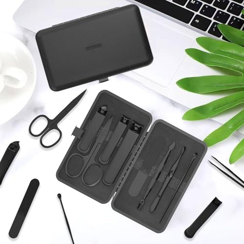 Precision 8 Pieces Men’s Nail Grooming Travel Kit, Stainless Steel Manicure
