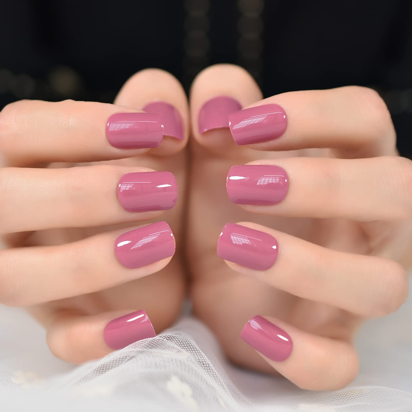 ELEVENAIL Daily Glossy Deep Purple Pink Red Press 24 Piece Assortment, L5659