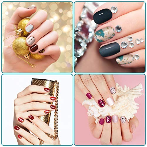 336 Pieces 24 Sheets Full Wrap Nail Polish Strips Stickers Self Gradient Style