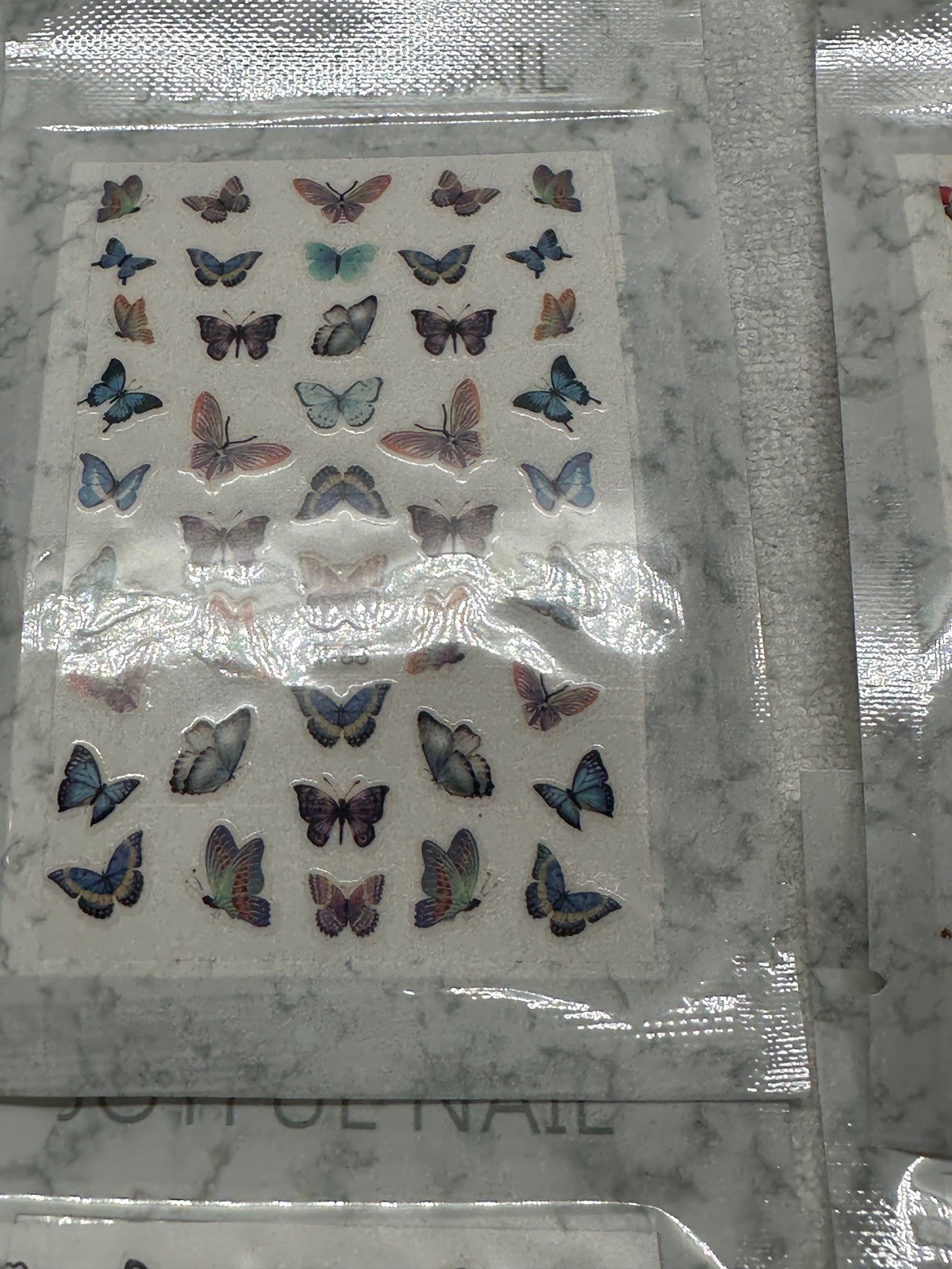 Lot of 6 Joyful Nail Butterfly Nail Stickers Mixed Designs Art Decal New In Pack