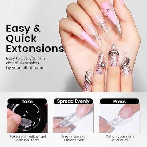 30g 3D Gel Nail Art Sculpting Gel A-Clear solid builder gel+rhinestone glue