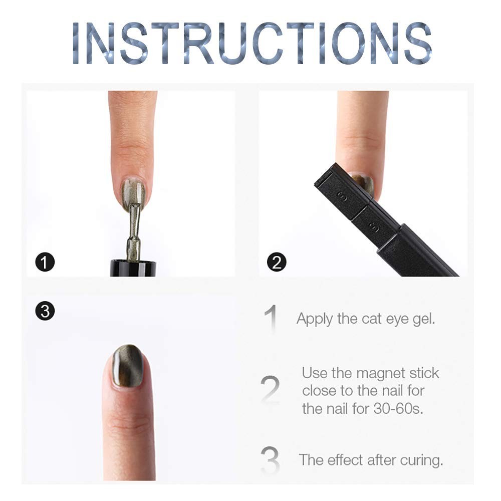 Professional 6Pcs Cat Eye Nail Art Pen Set – Unleash Your Nail Creativity