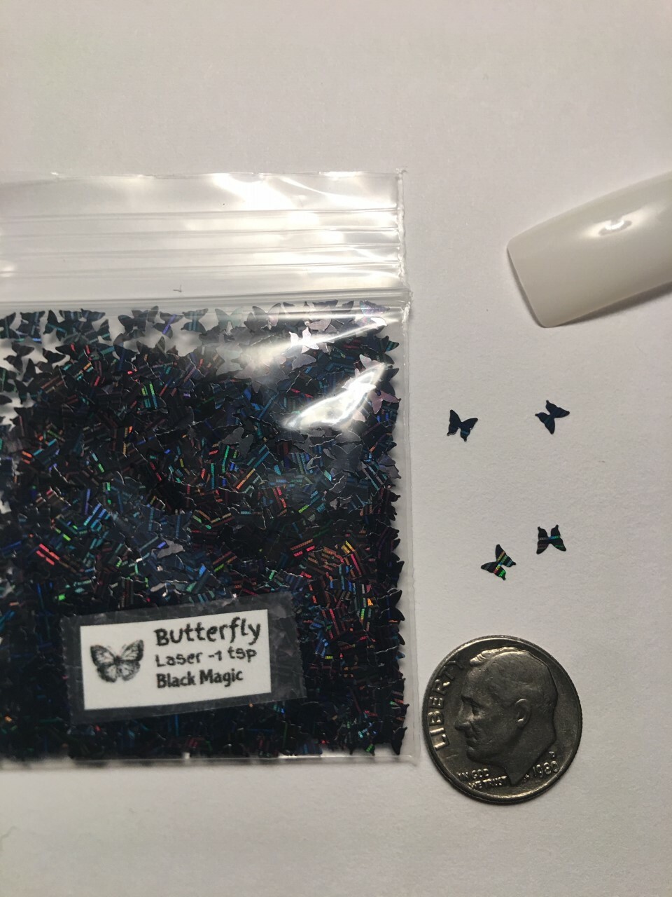 NEW Laser BUTTERFLY (Laser Black Magic) Glitter 1tsp-4Nail Art Face Craft-US