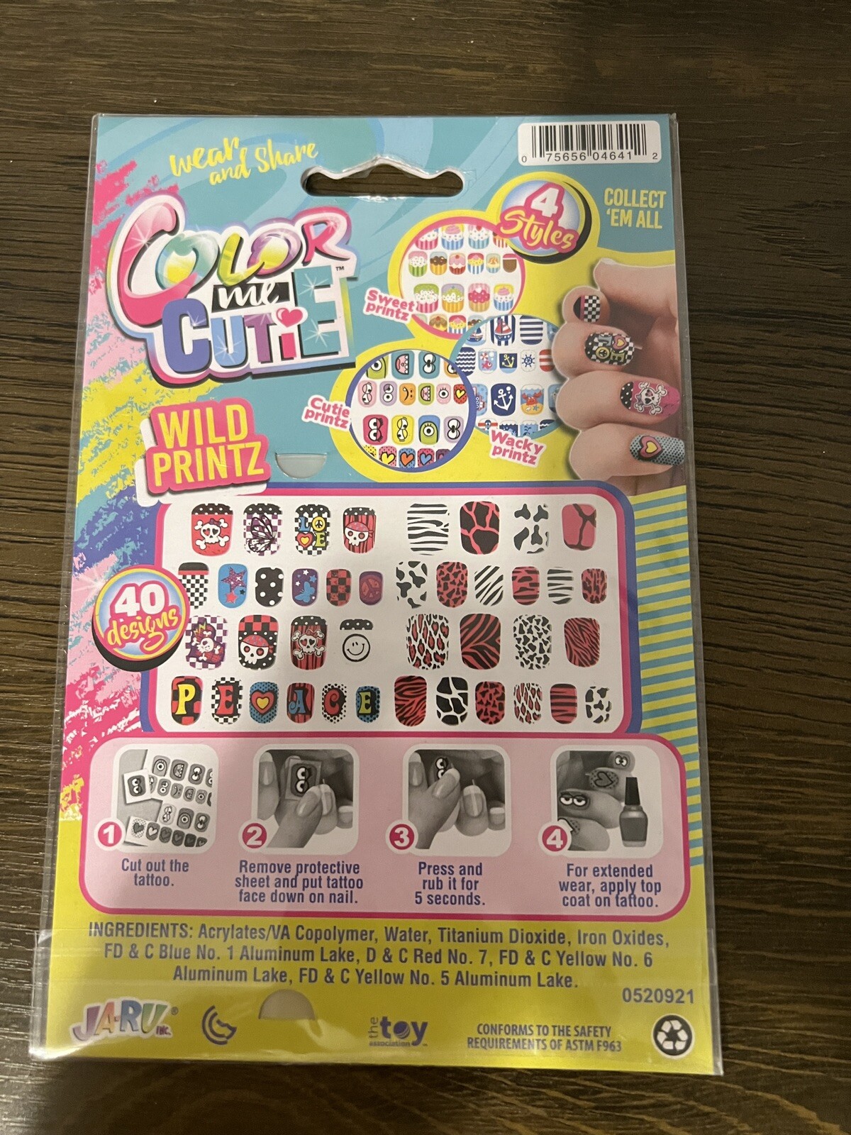 Color Me Cutie Dress-Up Nail Tattoo Wild Printz