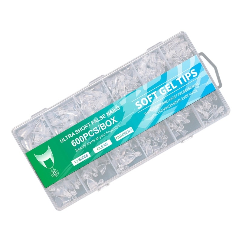 600pcs Short Nail Covers False Nail For A Natural Look And Comfortable Fit