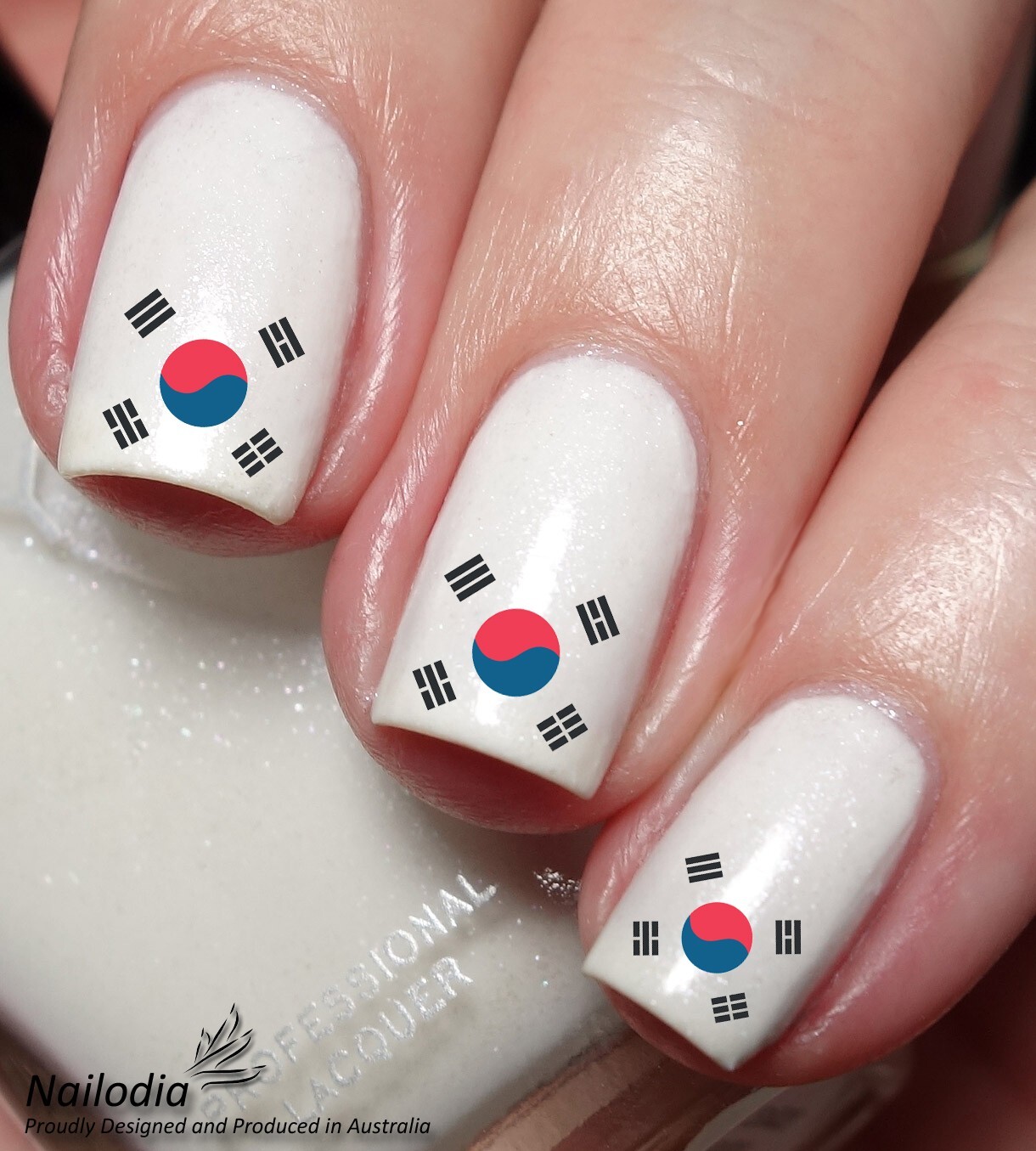 I love South Korea Nail Art Decal Sticker Water Transfer Slider