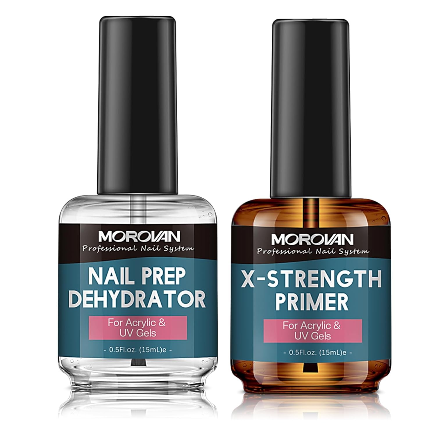 Morovan Nail Prep Dehydrate and Primer X-strength, No Burn Non Acid Nail…