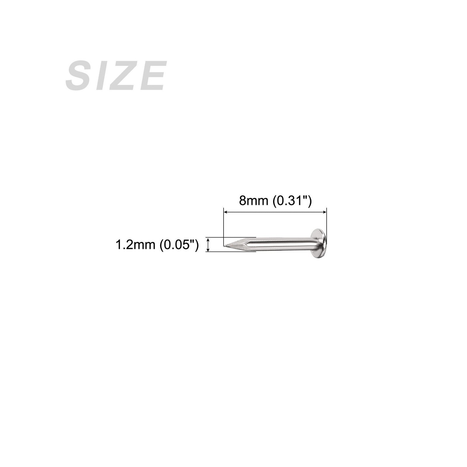 METALLIXITY Small Nails (1.2x8mm) 500pcs, Carbon Steel Tiny Hardware Nails – …