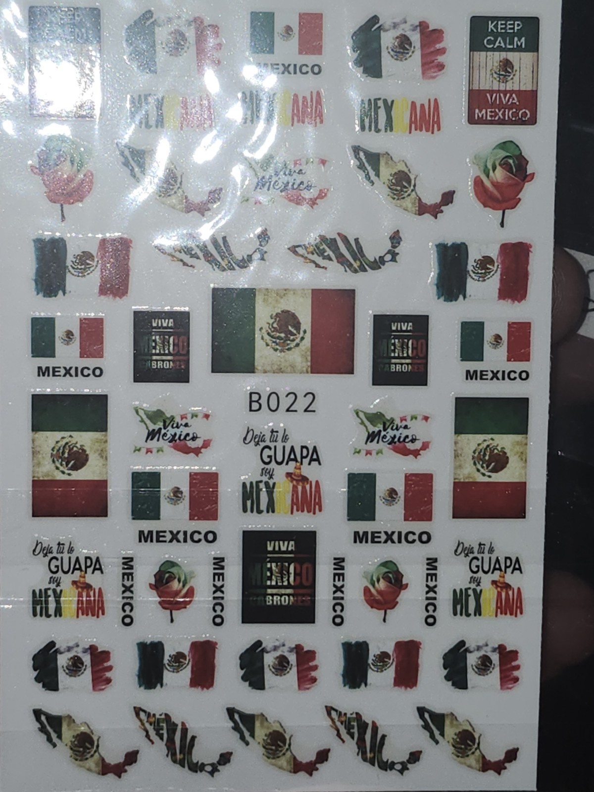 Viva Mexico Nail Art Sticker (1 Pc)