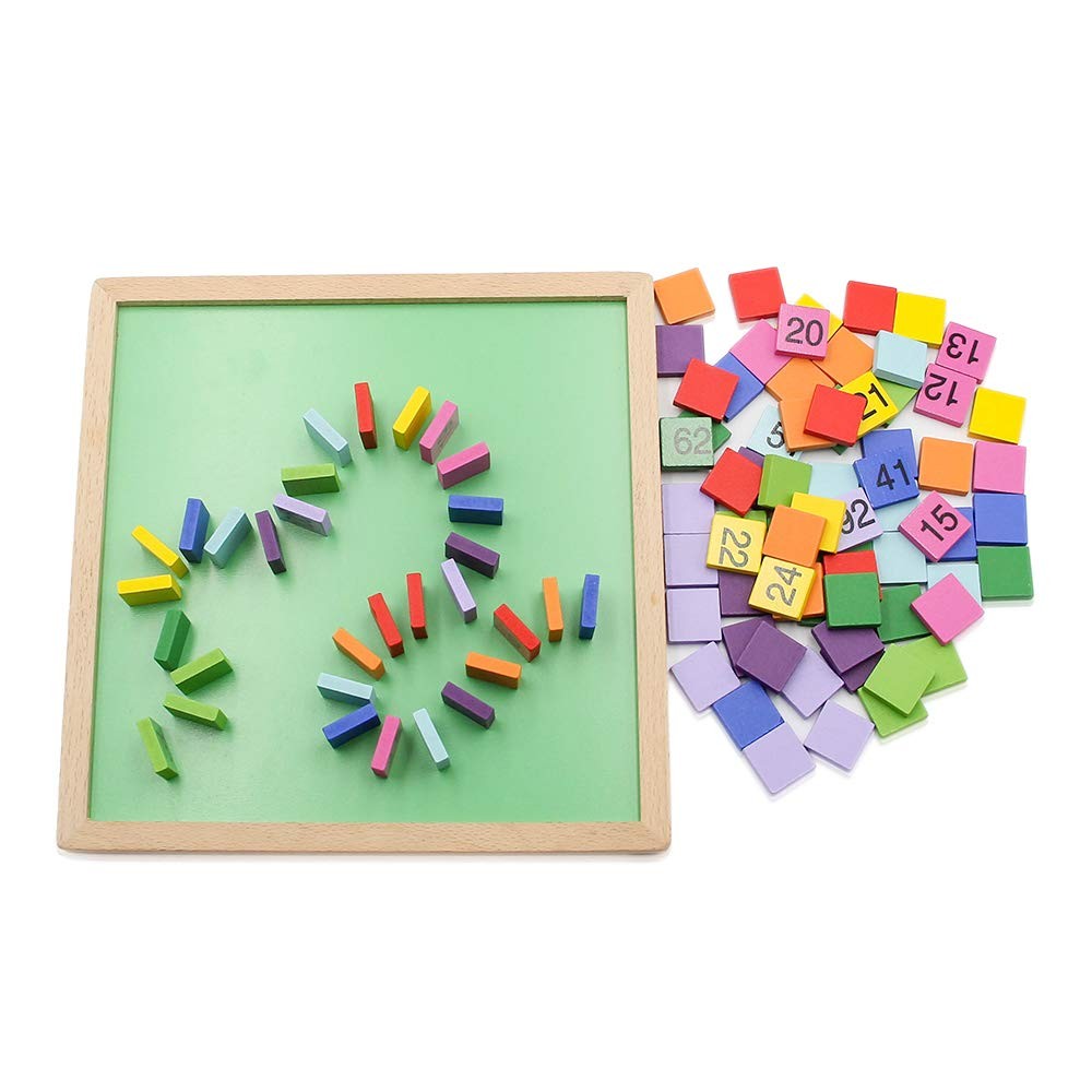 MERRYHEART Wooden Math Learning 8.46 * * 0.6 inch, Color Digital Board