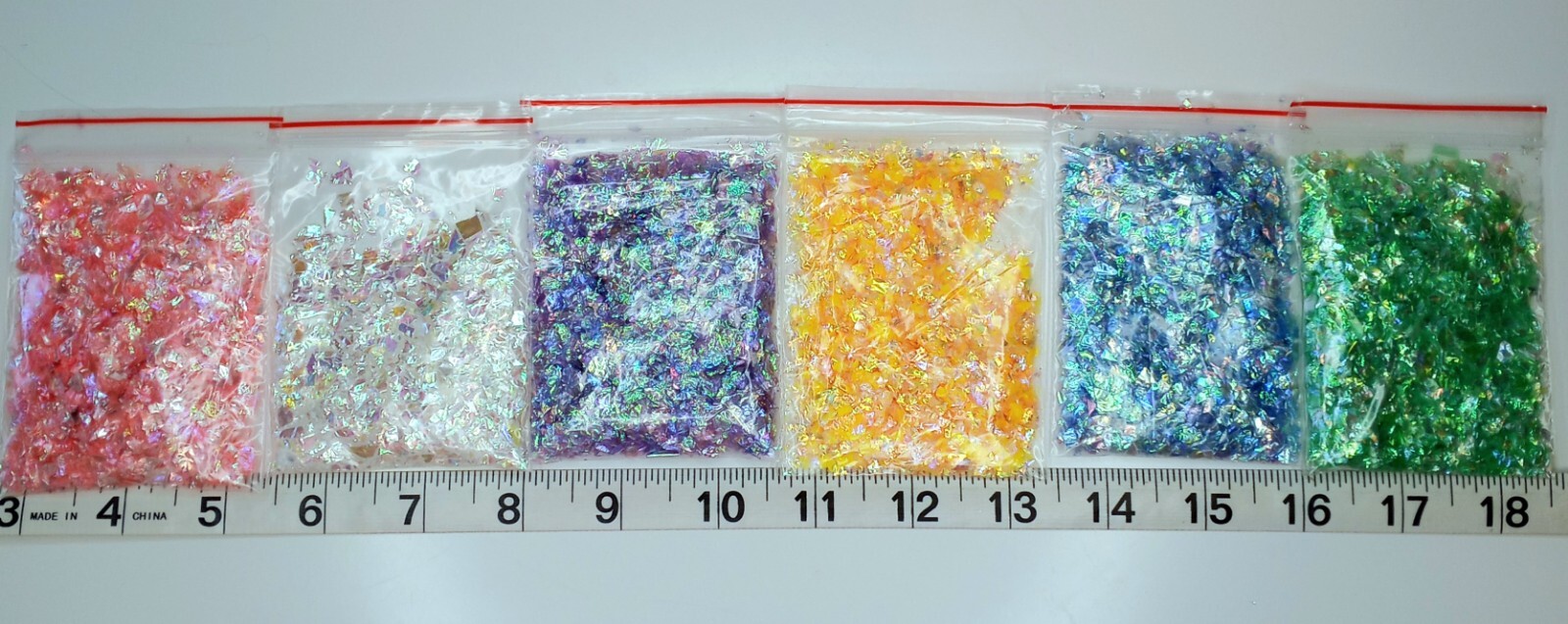 Big Lot GOLD SILVER COPPER LEAF & IRIDESCENT GLITTER FLAKES Nail Art Resin Craft