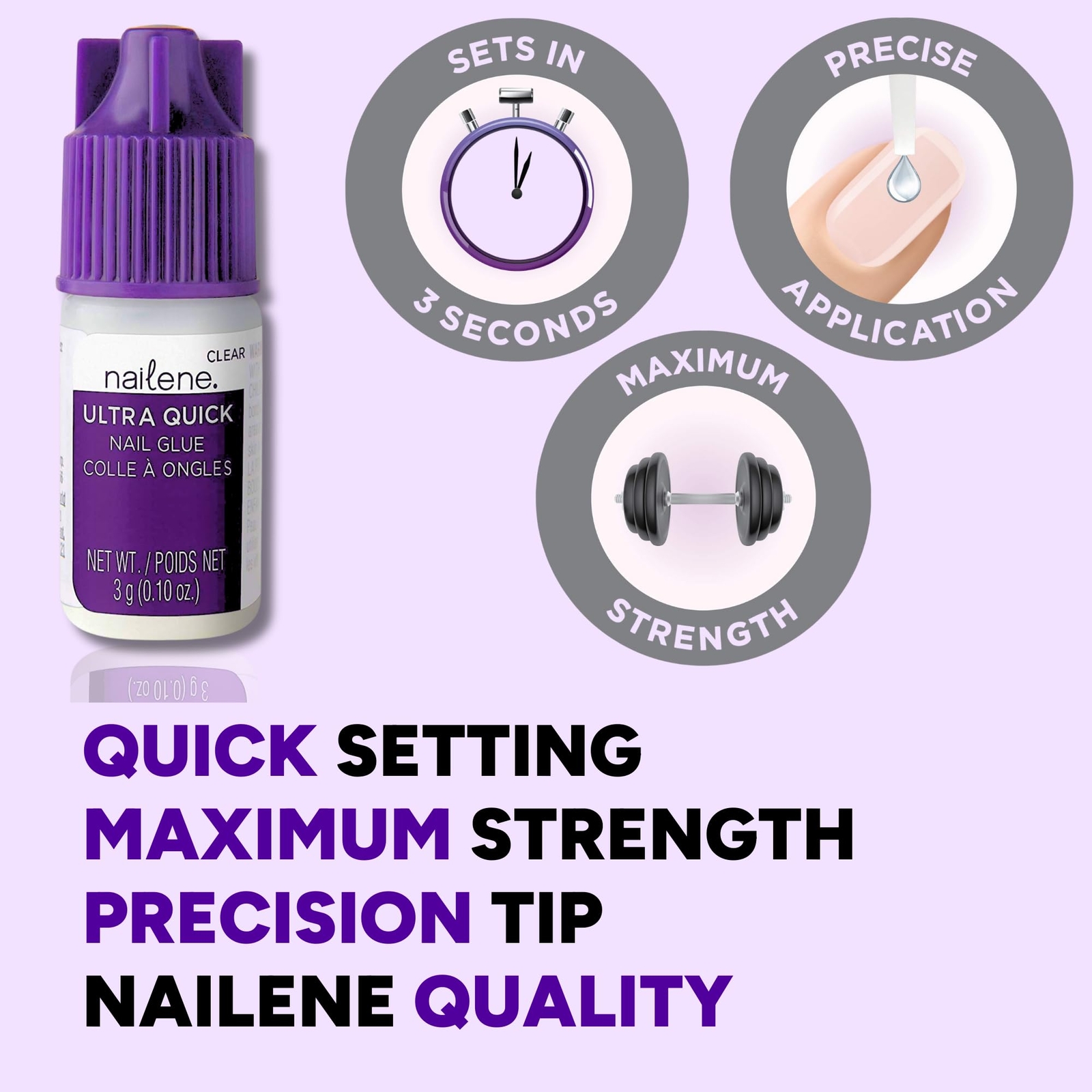 Ultra Quick Nail Glue – Durable Easy to Apply False Nail Glue – Repairs Natur…