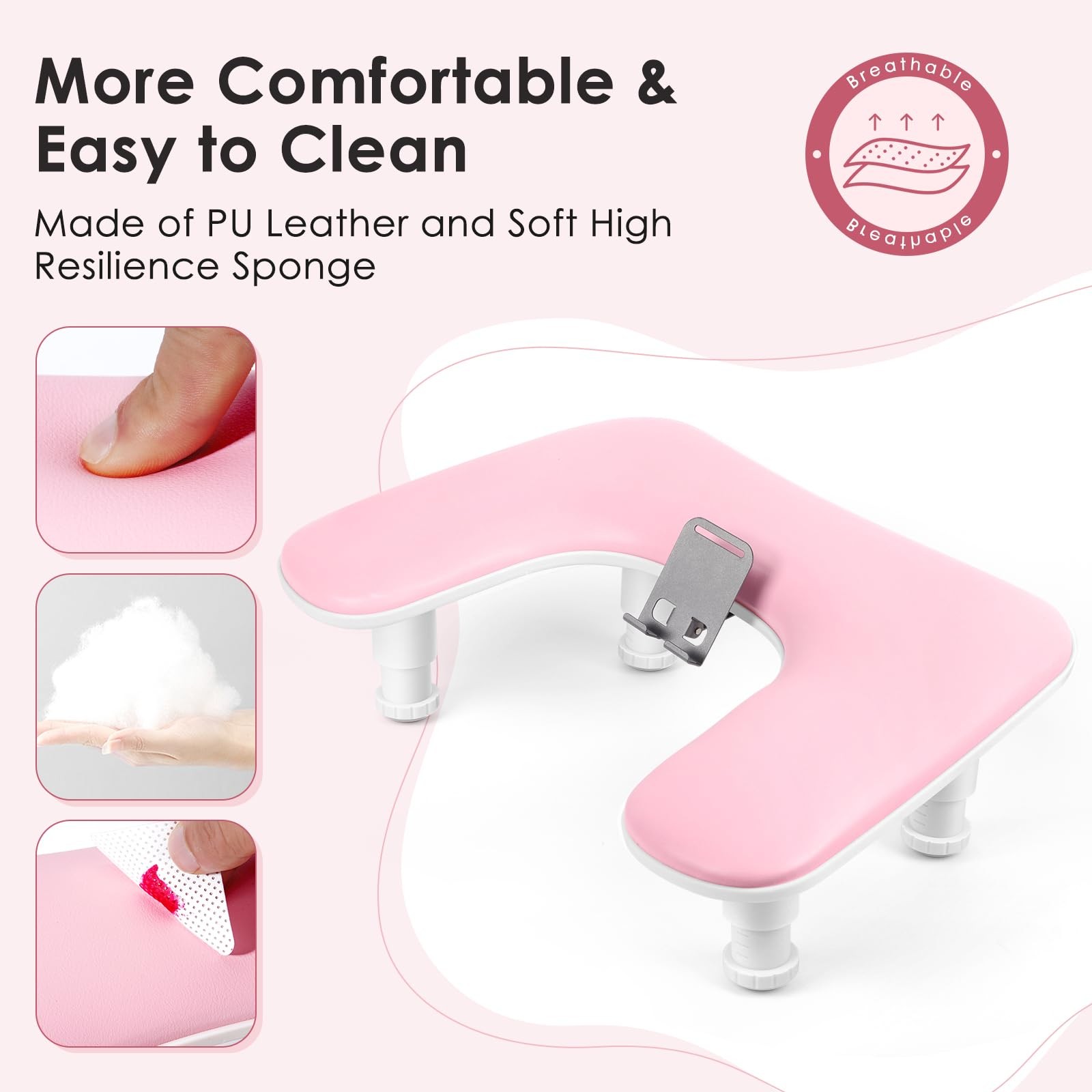 Arm Rest for Nails Tech: U Shaped Adjustable Height Ergonomic Nail Hand Rest …