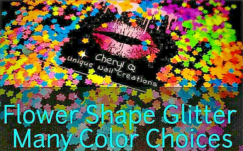 FLOWER Glitter~Many Colors~Nail Art•Acrylic•Gel•Body Art•Face•Festival•Crafts