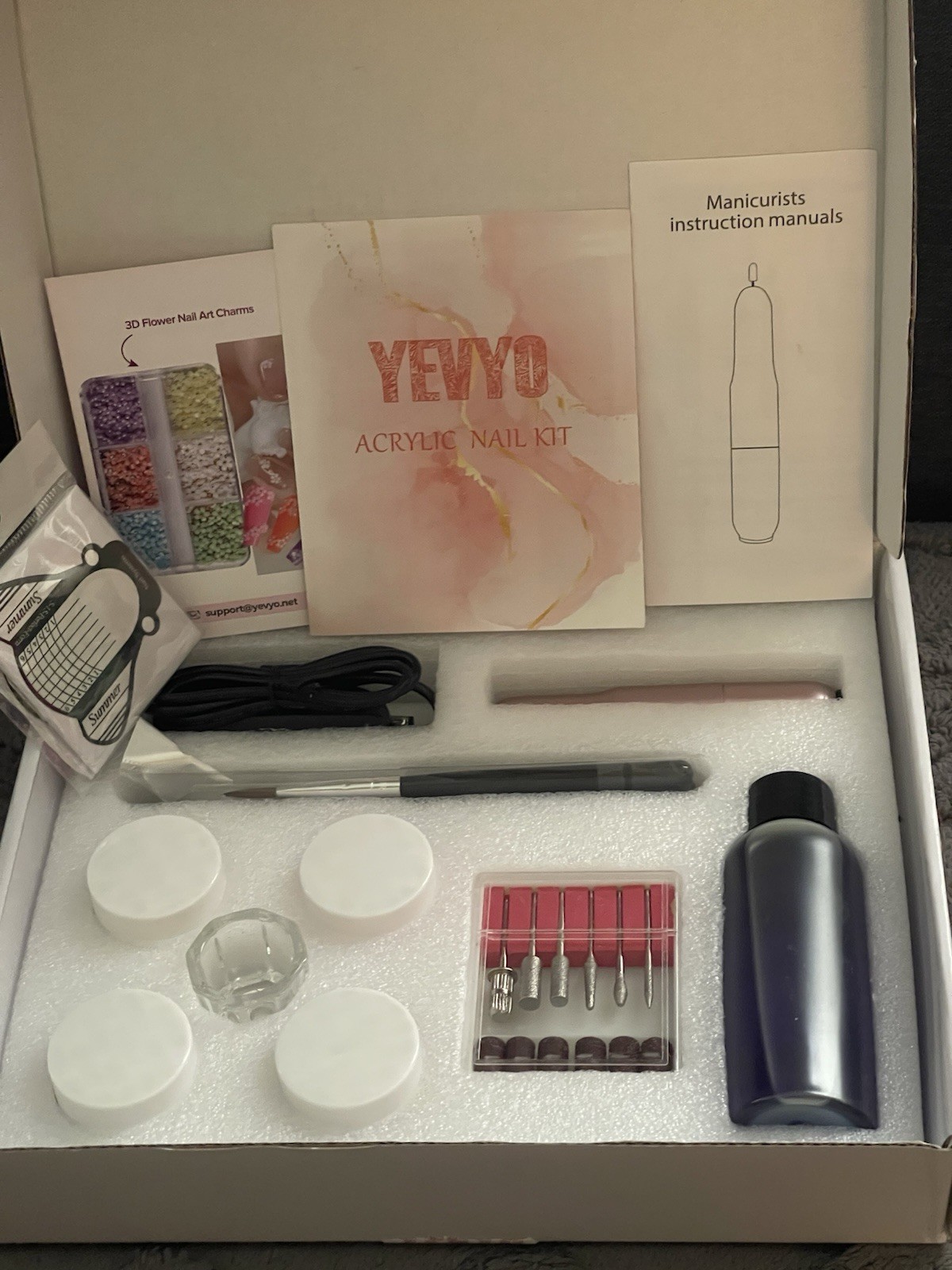 YEVYO Acrylic Nail System. Professional Nail Kit for Acrylic Nails