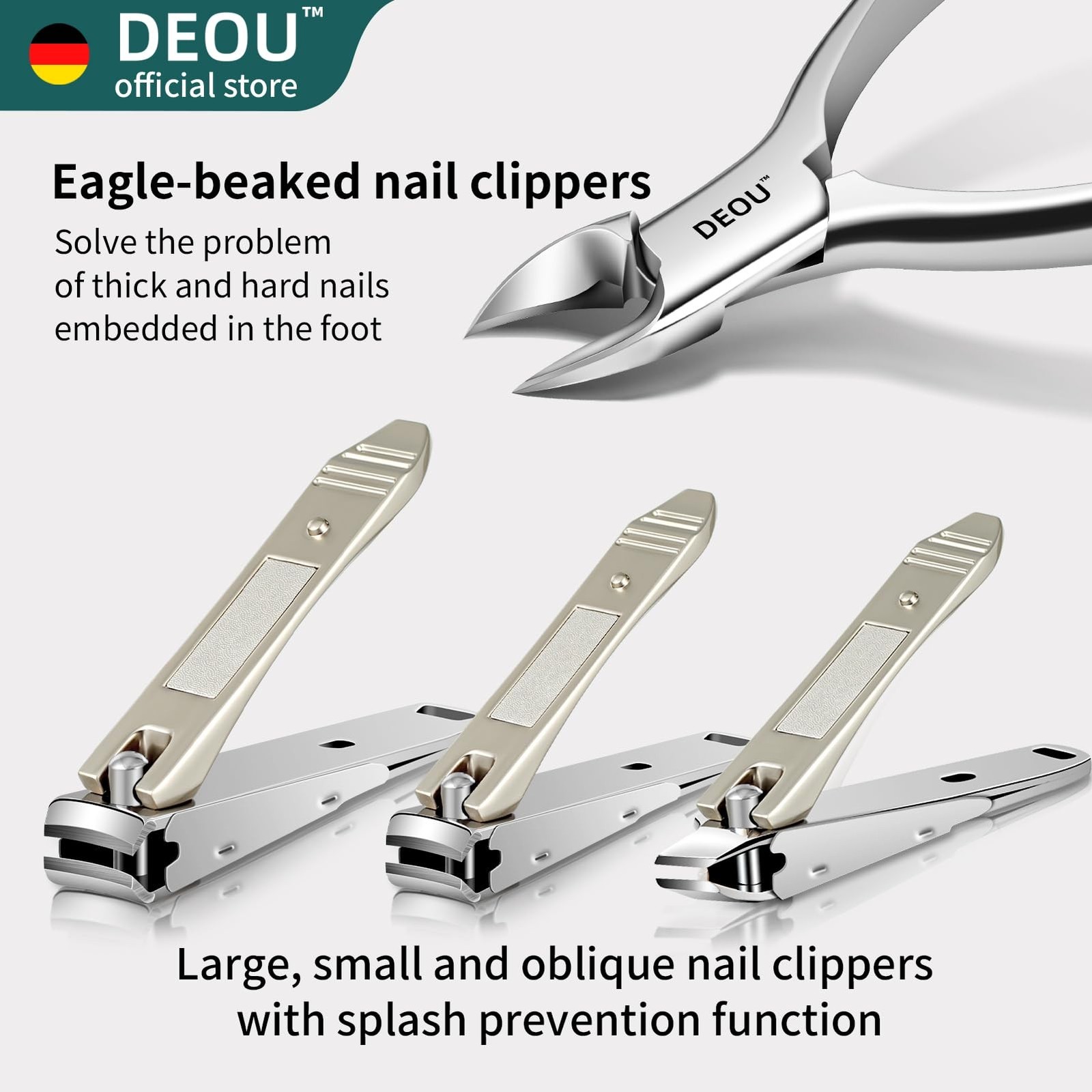 DEOU Manicure Sets Nail Clippers Stainless Steel Manicure and Pedicure kit Gi…