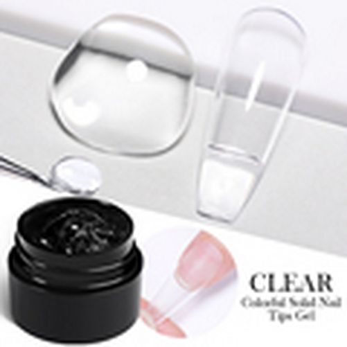 5ml Solid Nail Tips Gel Nail Polish False Fake Nail Tips Transparent Clear Nail