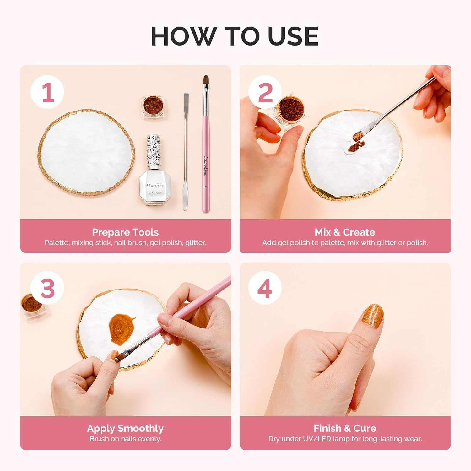 1Pc round Resin Nail Art Palette Color Mixing Board White | Professional Resin P