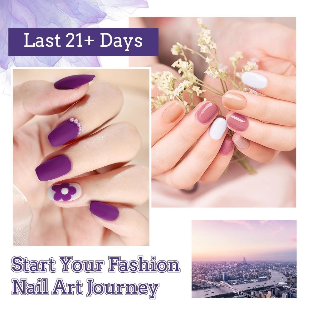 JODSONE 20 Colors Gel Nail Polish Kit with U V Light Base Top Matte Coat High
